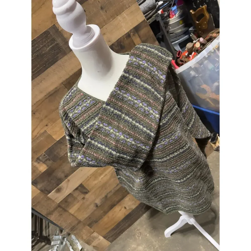 Vintage 1980s ALPS- Olive Grove-V-Neck Sweater - Size XXL - Picture 5 of 8